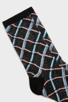 Black criss cross multicolour sheer socks_3