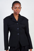 Black fitted blazer_1