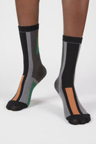 Black geometric blocks socks_4