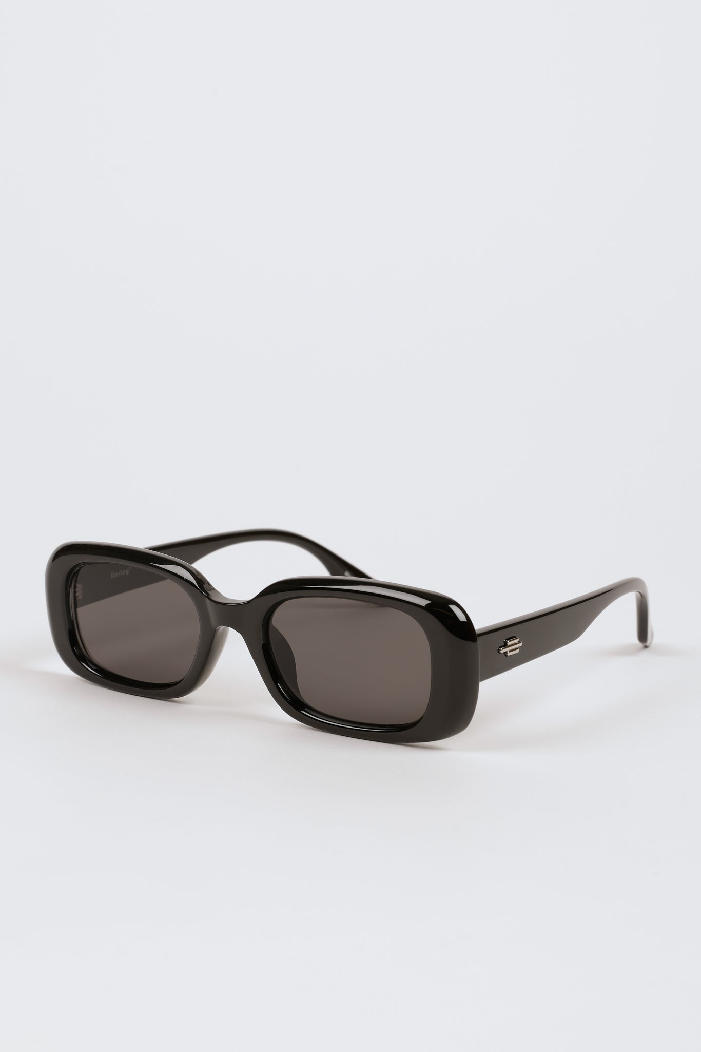 Black thick rectangular sunglasses
