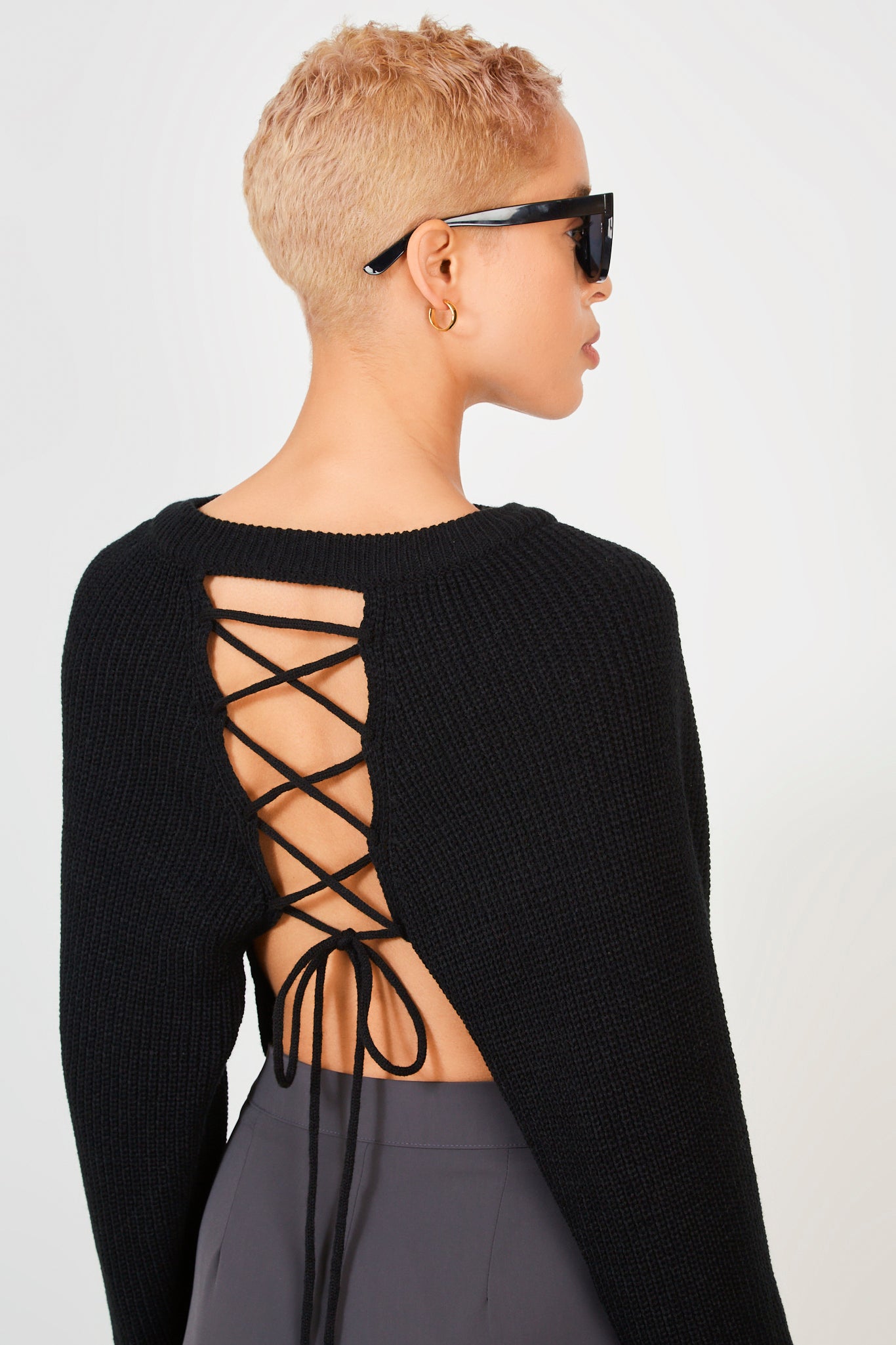 Black open tie back jumper_1