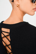Black open tie back jumper_3
