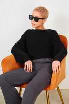 Black open tie back jumper_5
