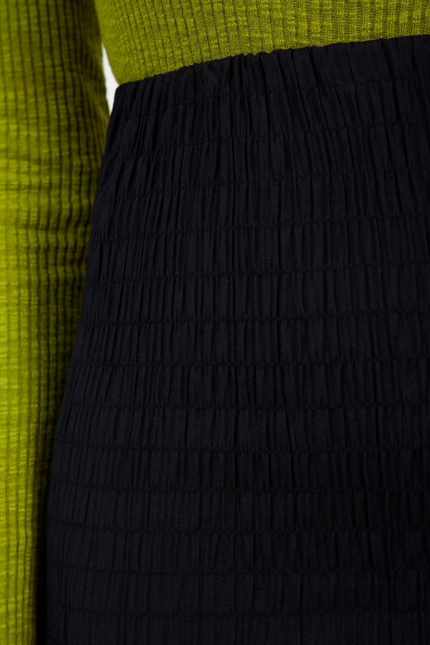 Black ruched pencil skirt_3