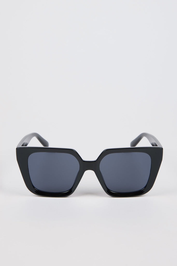 Black sharp thick square sunglasses_1