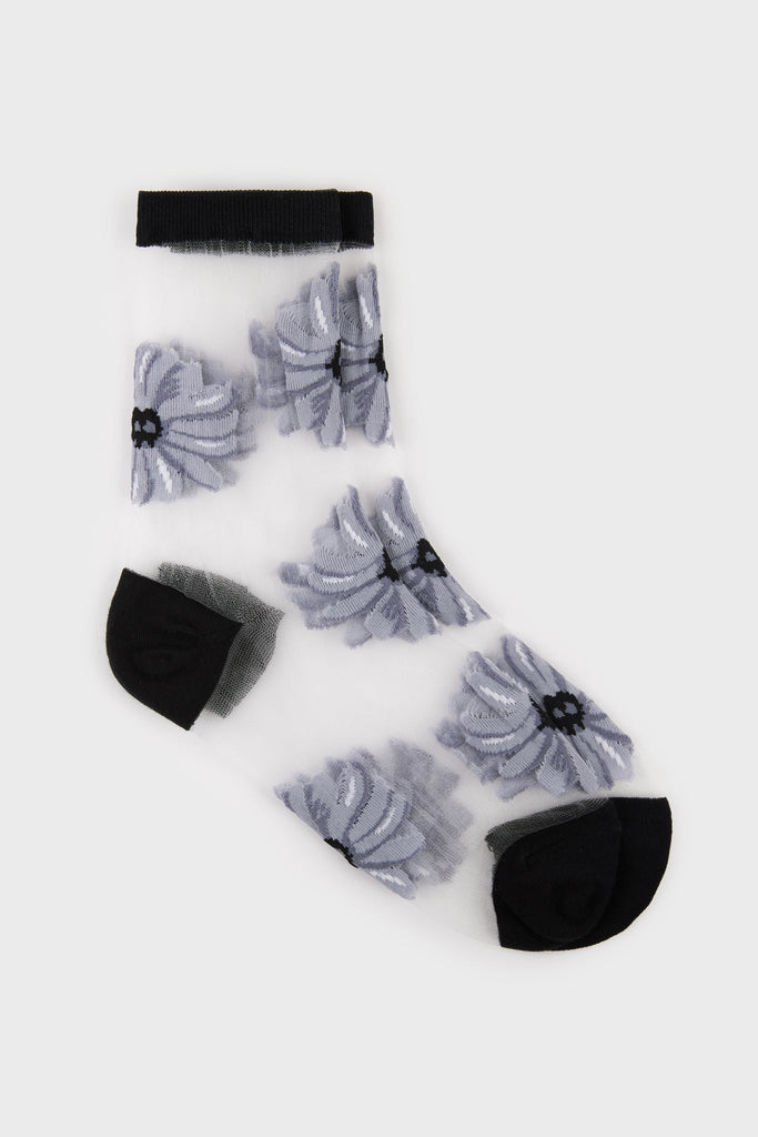 Black sheer floral socks_2