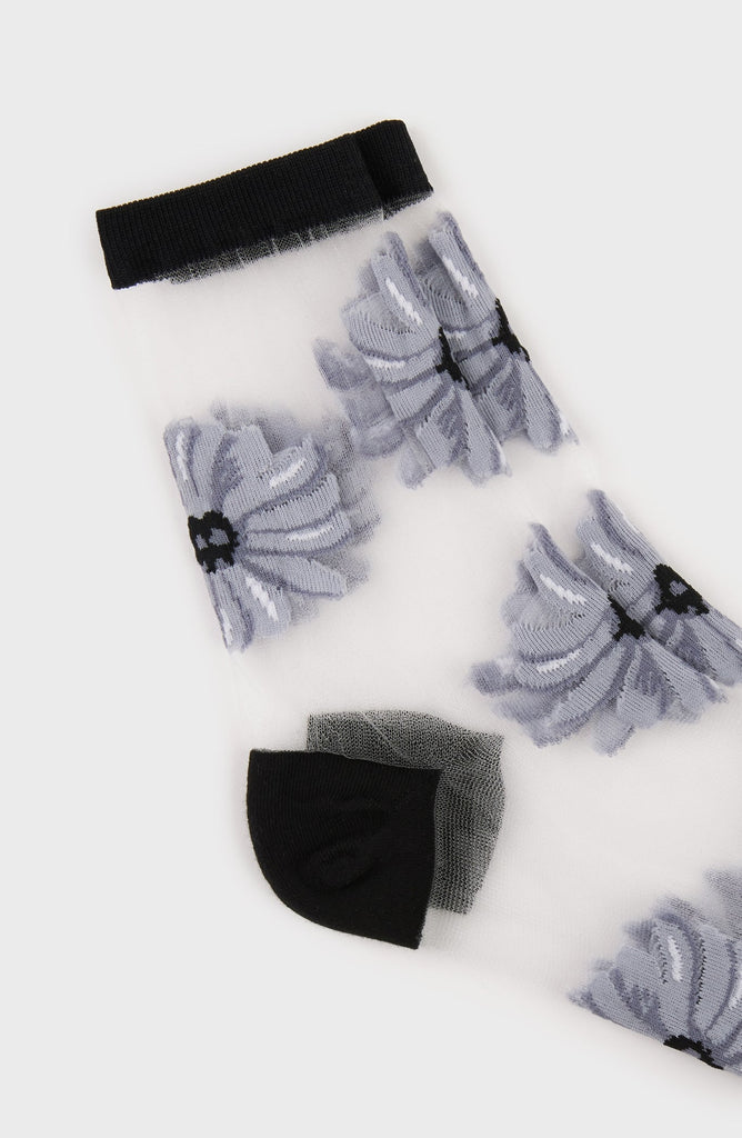 Black sheer floral socks_3