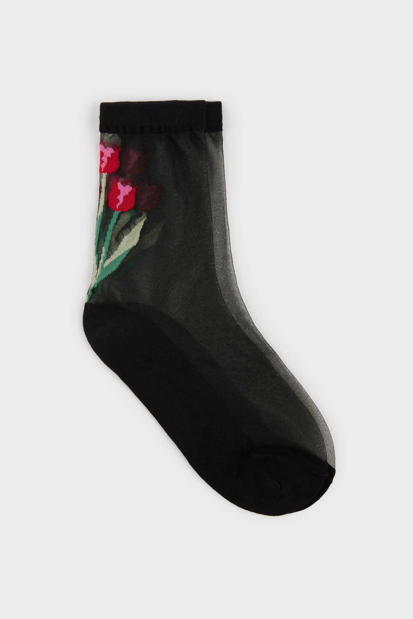 Black sheer tulip socks_2