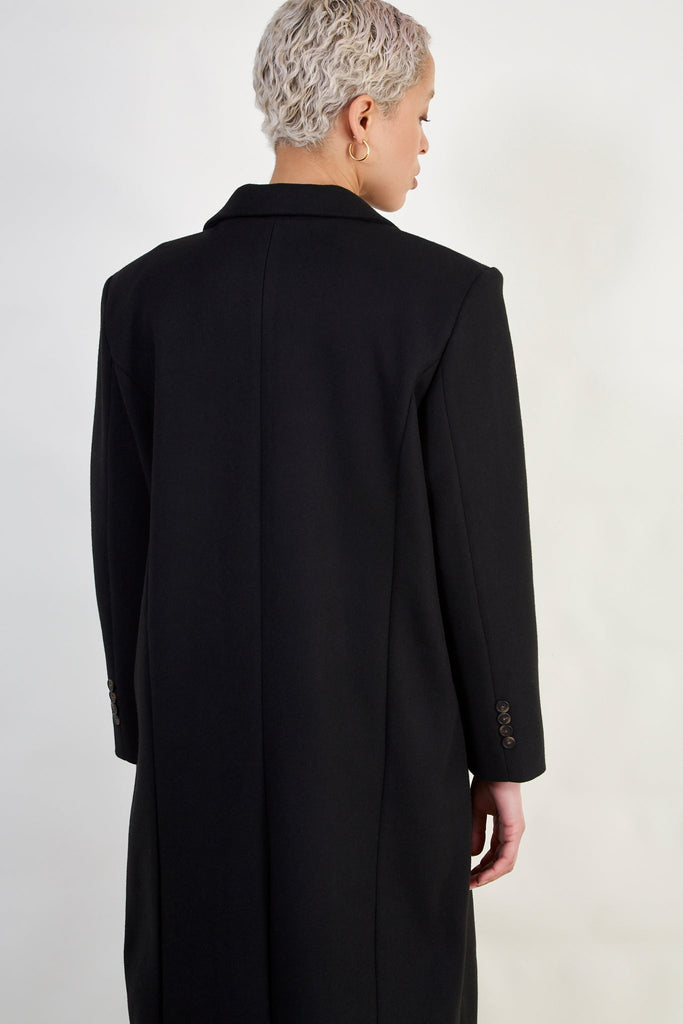 Black single breasted wool blend coat_3