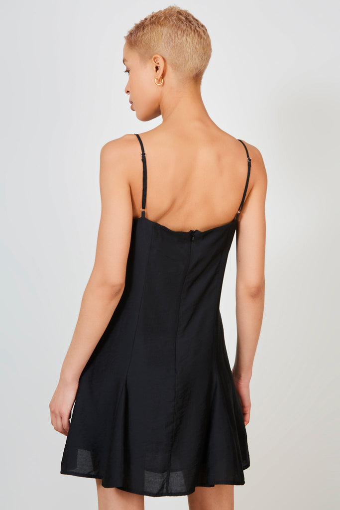 Black slip mini dress_3