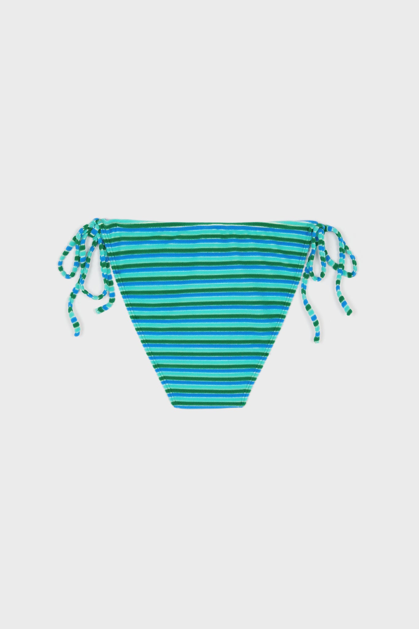 Blue and green multistripe terrycloth bikini and skirt set_4