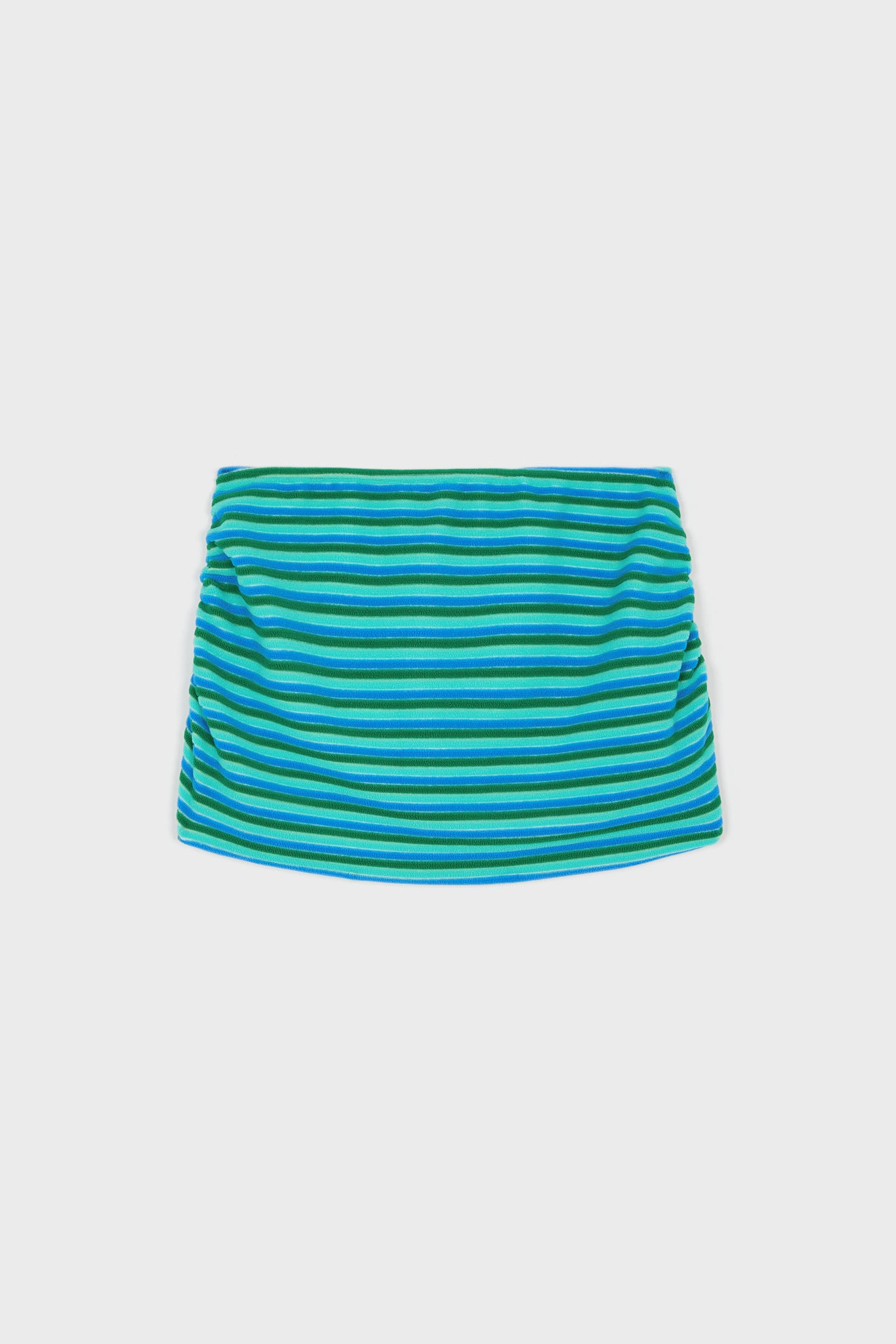 Blue and green multistripe terrycloth bikini and skirt set_5