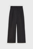 Blue and ivory pinstriped tailored trousers_1