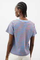 Blue and orange striped short sleeve t-shirt_2