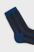 Blue and pink glitter vertical striped socks_2
