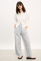 Blue and white multi stripe drawstring trousers_4