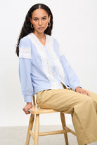 Blue and white striped eyelet blouse_5