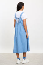 Blue denim tie peek back dress_2