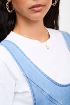 Blue denim tie peek back dress_5