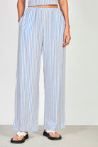 Blue pink and white vertical stripe trousers_1