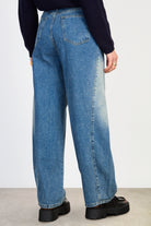 Blue rounded side panel jeans_2