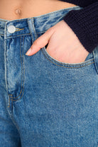 Blue rounded side panel jeans_3