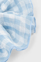 Blue sheer gingham scrunchie_2