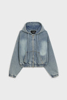 Blue short hooded denim jacket_7