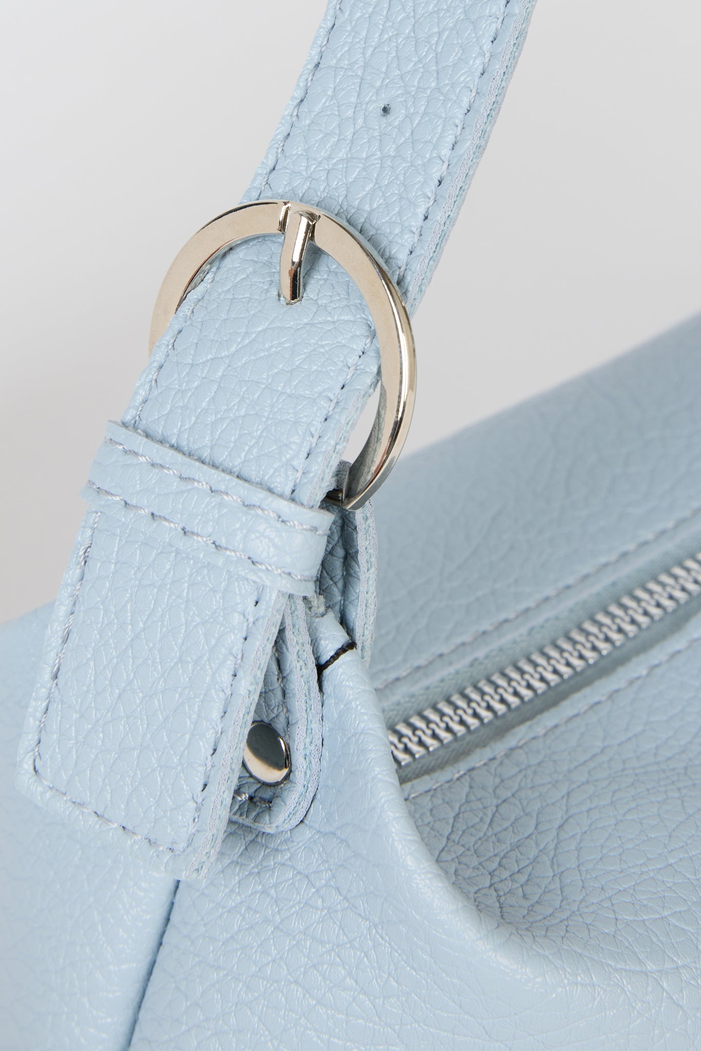 Blue vegan leather shoulder bag_4
