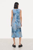 Blue tie dye semi sheer tank dress_4