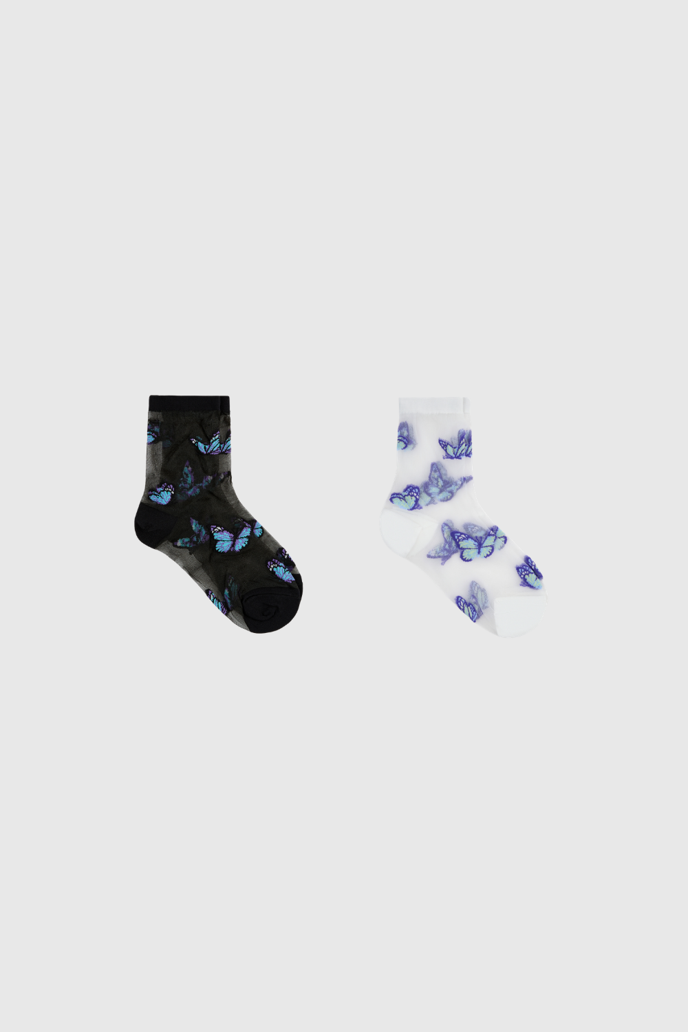 Bold butterfly sheer socks - Set of 2