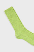 Bright green rainbow fleck ribbed socks_2