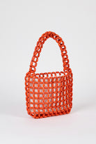 Bright orange wooden beaded mini shoulder bag_2
