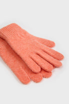 Bright orange wool blend gloves_4