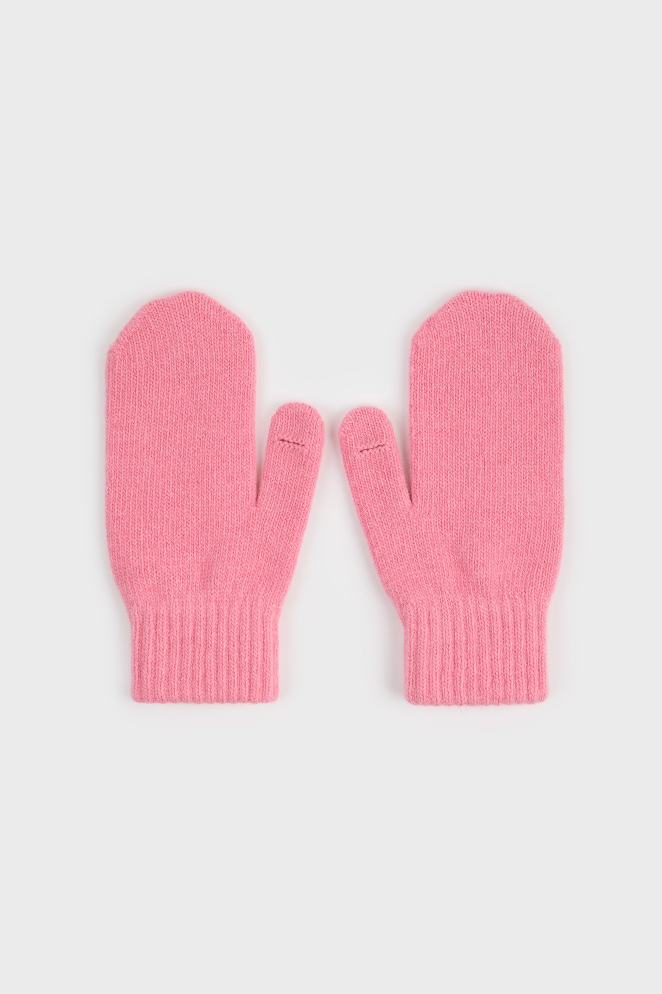 Bright pink wool blend mittens_2