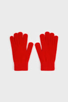 Bright red wool blend gloves_2