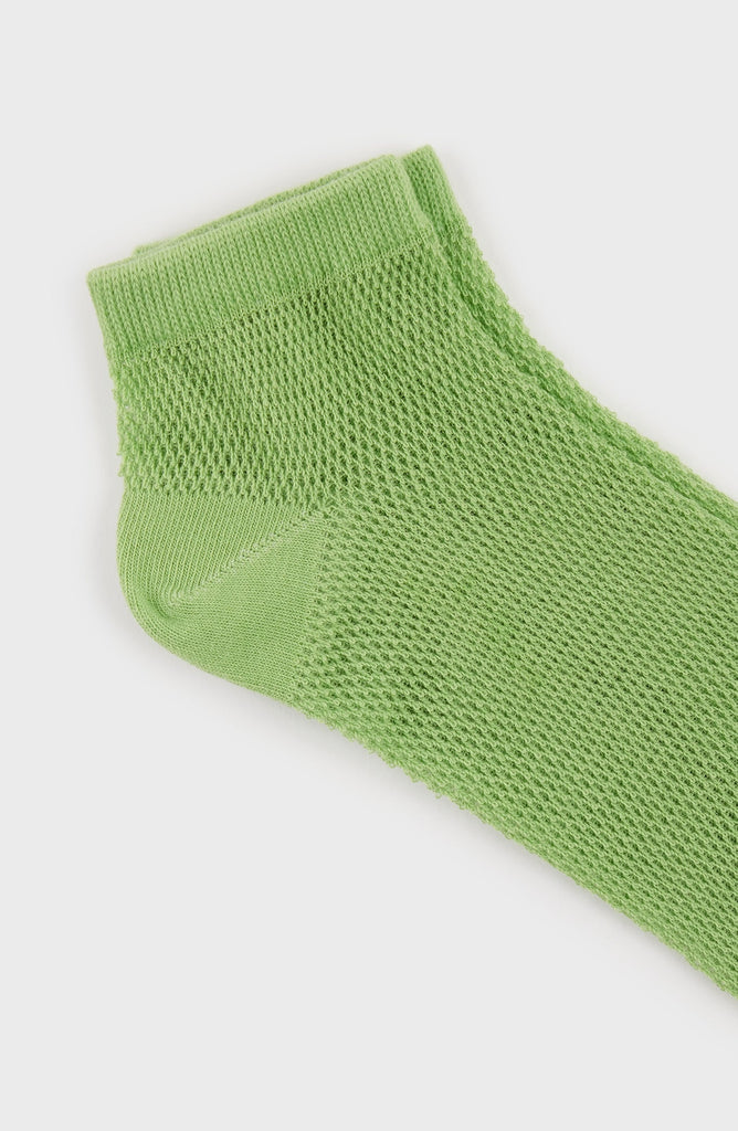 Bright green mesh ankle socks_4