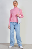 Bright pink cashmere blend turtleneck_2