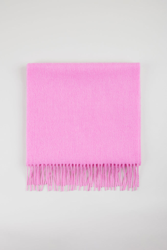 Bright pink pure wool classic scarf_1