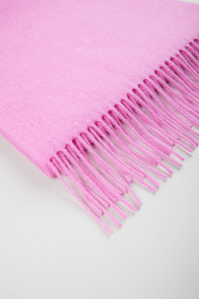 Bright pink pure wool classic scarf_3