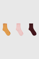 Ruffle trim socks - Set of 3