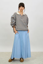 Brown blue and ivory striped rugby shirt_5