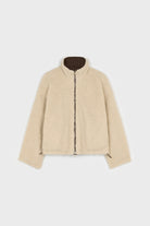 Brown checked reversible teddy fleece jacket_2