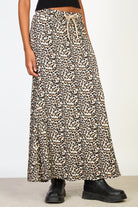 Brown leopard print maxi skirt_1