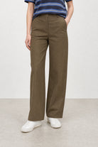 Brown pocket front tailored trousers_1