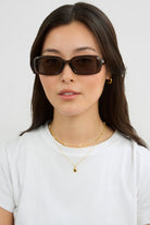 Brown thick rectangular sunglasses_3