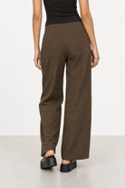 Brown crisp tailored balloon leg trousers_4