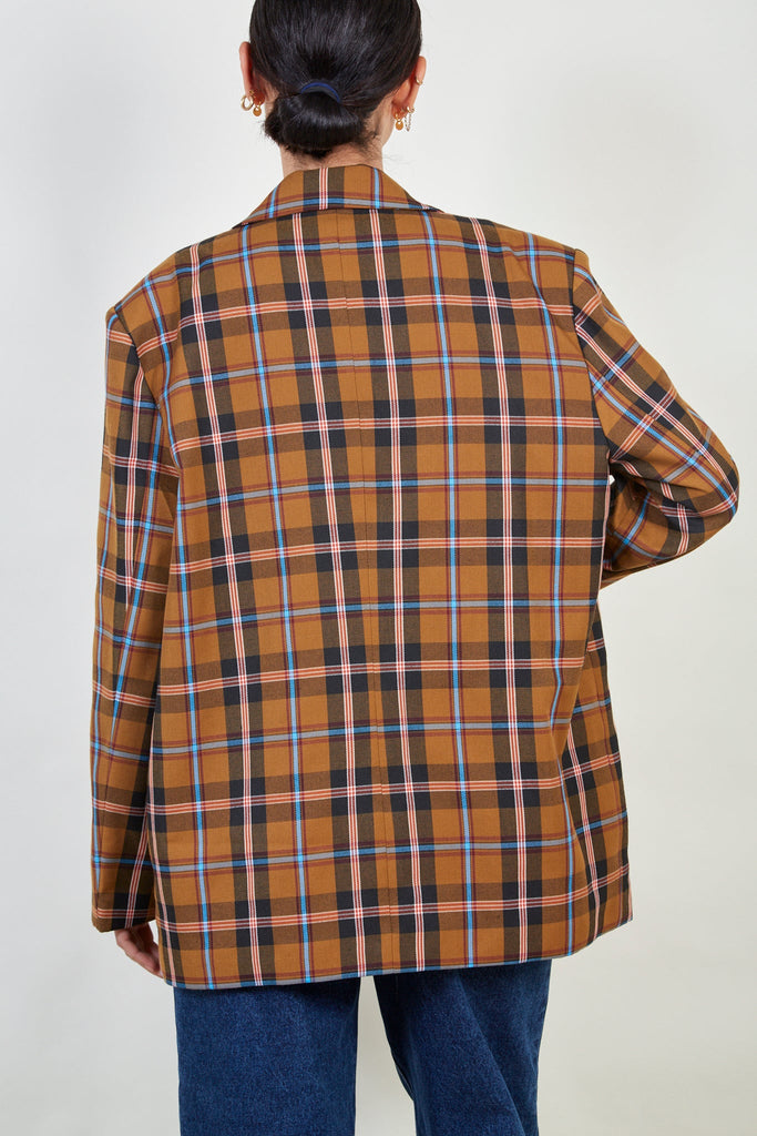 Brown bold checked jacket_3