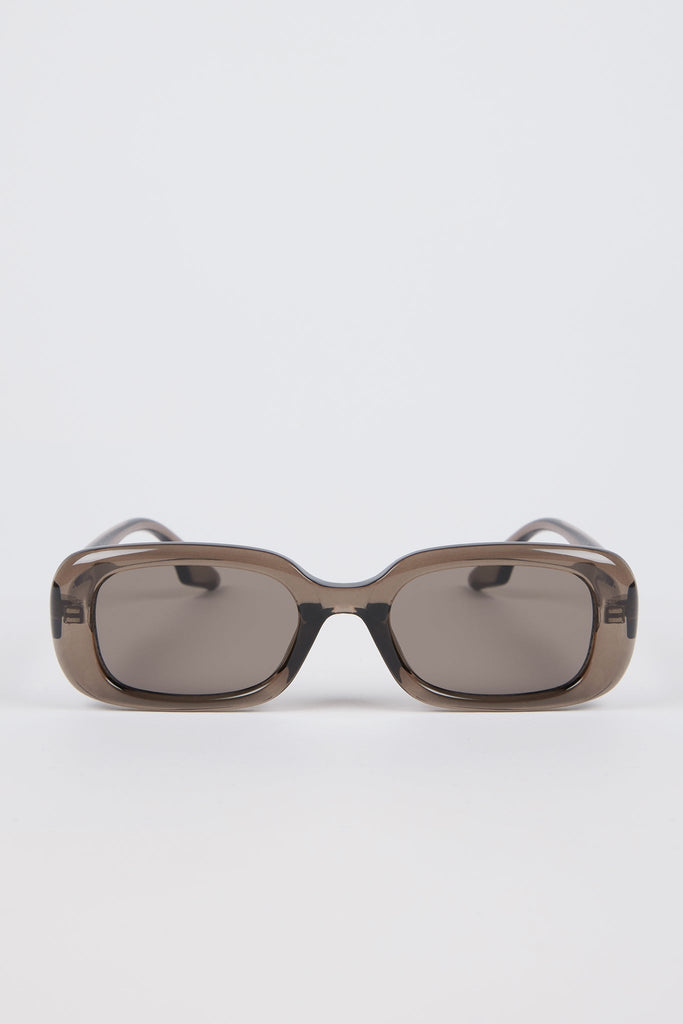 Brown thick rectangular sunglasses_1