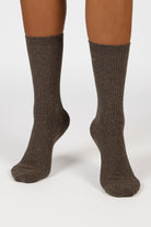Brown rainbow fleck ribbed socks_4